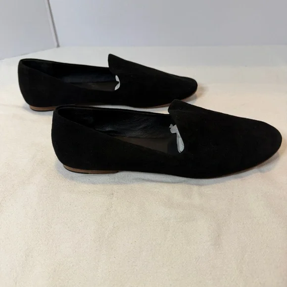 VINCE Black Suede Leather Loafers Vero Cuoio Size 9 - Picture 4 of 9